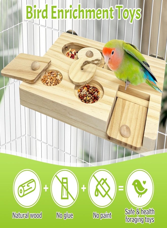 هامليدي ألعاب هاميليدي الخشبية للبحث عن الطعام، ألعاب ألغاز تفاعلية للببغاء، ألعاب معلقة لإثراء حياة الطيور، ملحقات قفص تغذية بطيئة للطيور، مناسبة للببغاء الصغير، الكوكاتيل، طيور الحب، الكونيور، والكناري. - Image 3